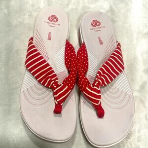 Clarks cloud steppers size 11 woman's red sandal